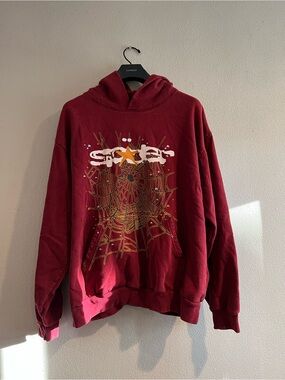 Sp5der | Shirts | Sp5der Beluga Pullover Hoodie Red Spider